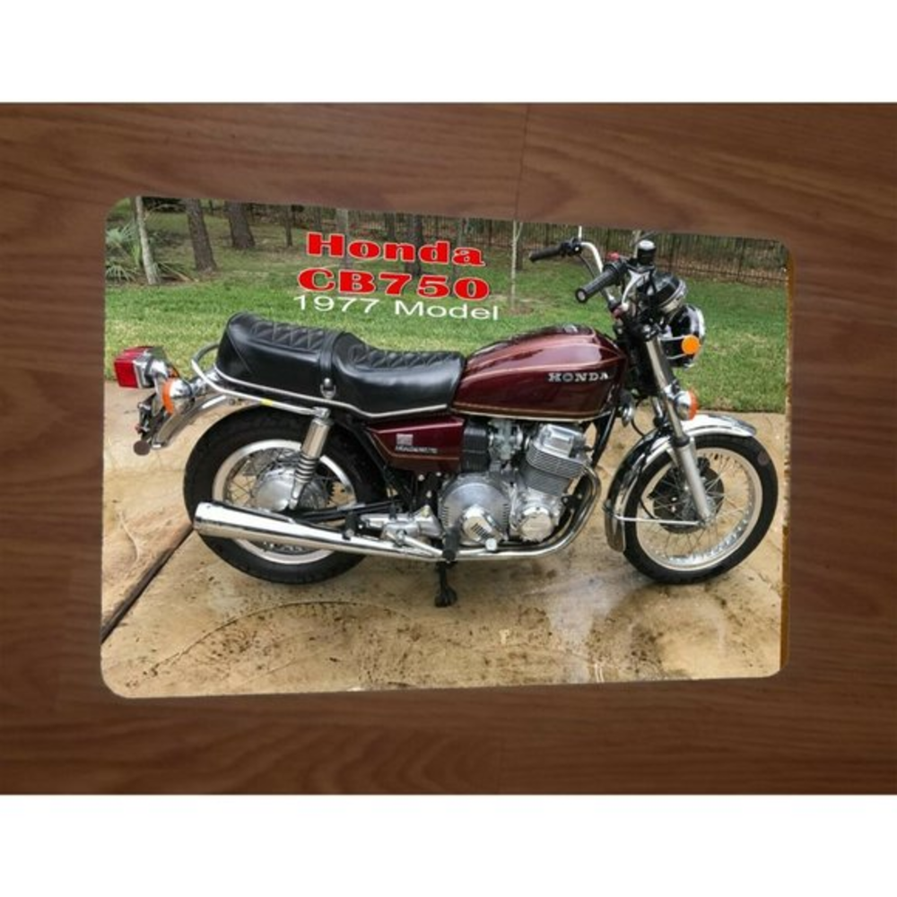 1977 Honda CB 750 Motorcycle Photo 8x12 Metal Wall Sign‎
